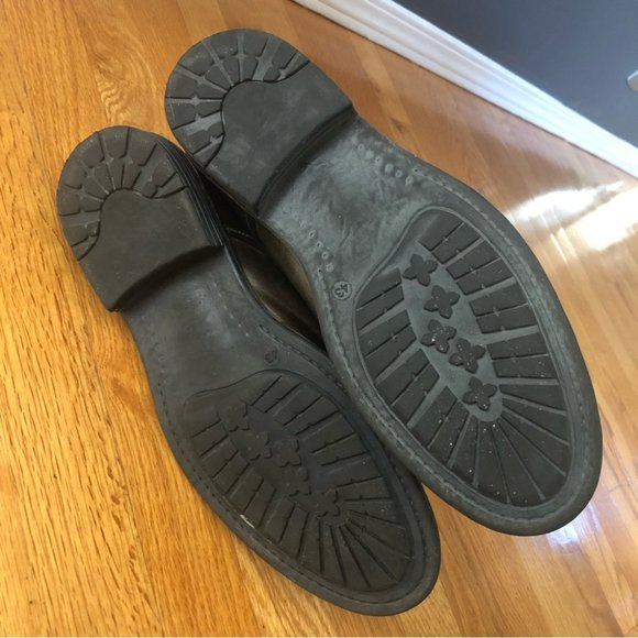 Steve Madden ULTIMATE Leather Boots Lace Up Rugged Gray - Picture 8 of 13